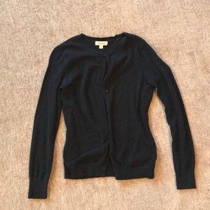 Black long sleeve cardigan sweater